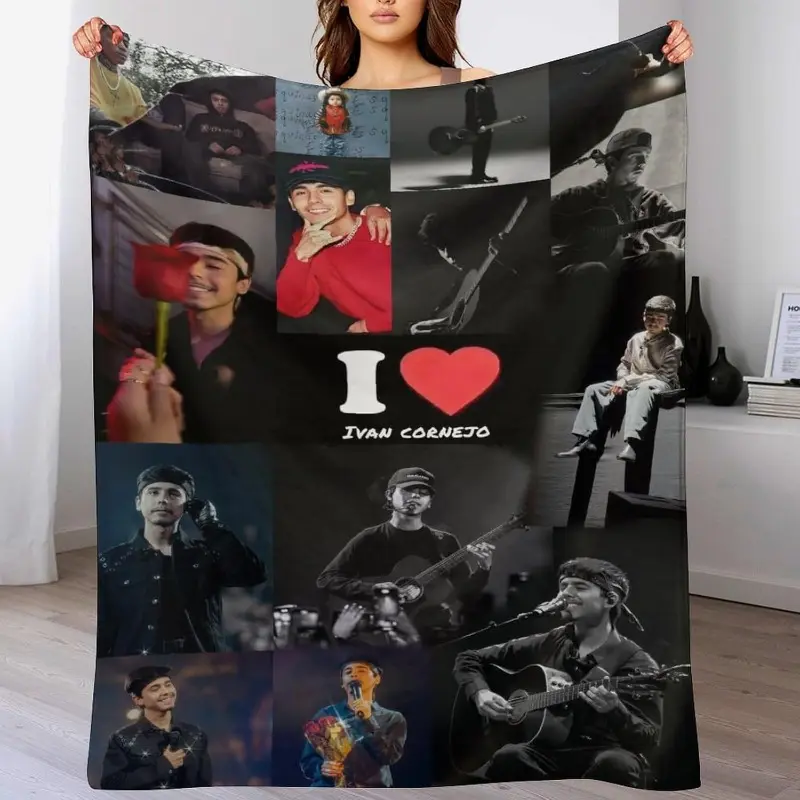 Ivan Music Cornejo Poster Blanket Air Conditioning Blanket Super Soft Travel Outdoor Flannel Blanket Fashion Personalized Gift Office Sofa Blanket Merch30 X40, Style