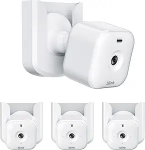 Blink Mini 2 Camera Mount, No Drilling Wall Mount Compatible with Blink Mini 2/Blink Mini +/ Blink Mini/ Blink Outdoor 4 Cameras, Adhesive Holder for Blink Indoor Outdoor Camera,White,3Pack