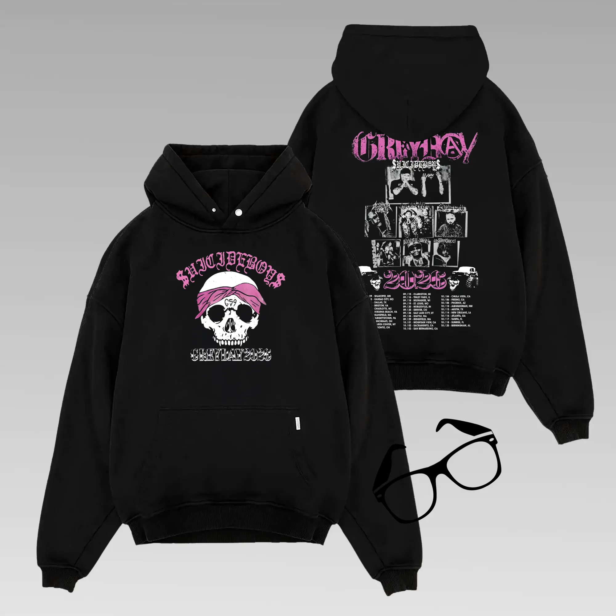 black and pink sp5der hoodie - TikTok Shop