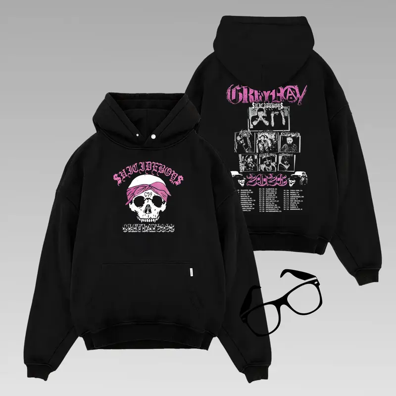 black pink hoodie sp5der - TikTok Shop