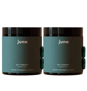 Juna Gut Therapy 2 Pack 60 Day Supply Advanced Gut Brain Supplement Boosts Microbiome Memory Focus Mood Healthcare Dietary Product for Wellness and Cortisol