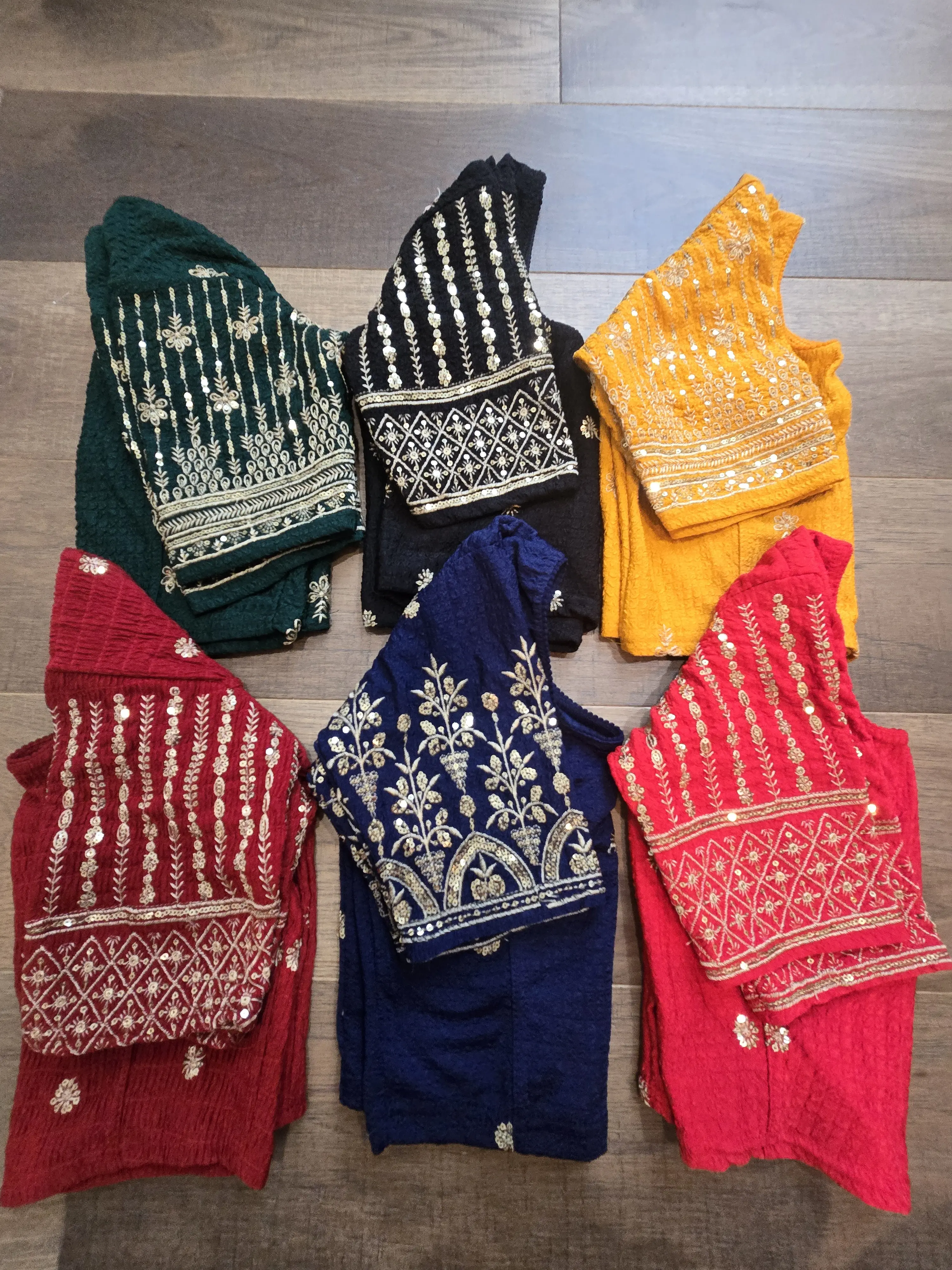 Women's Readymade Embroidery XL Size Blouse-Multiple Color Options for Saree