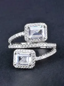 1 PC Classical Cubic Zirconia Ring For Women For Wedding Engagement Party Jewelry Valentine's Day Gift Artificial Zircon Ring