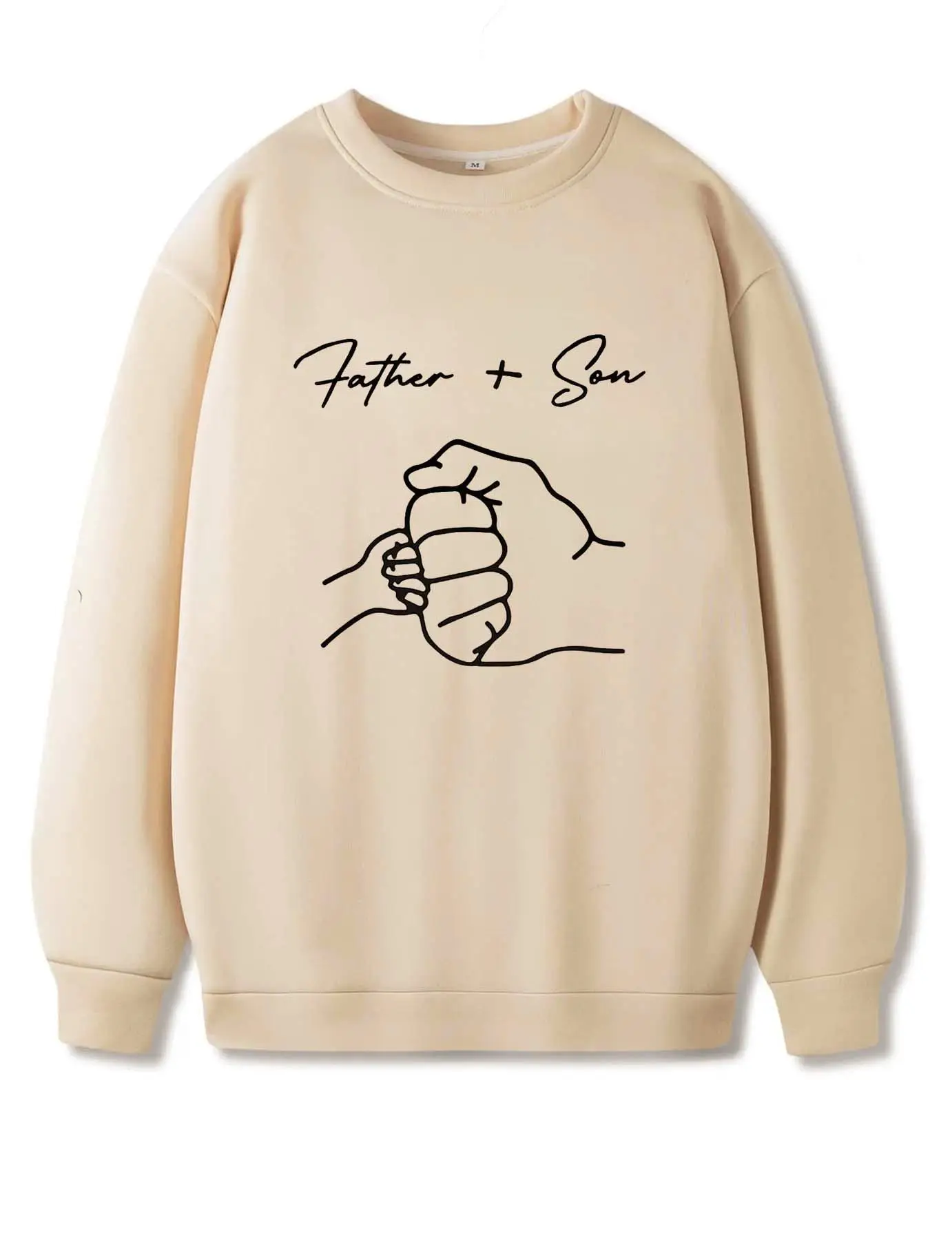 Unisex Men's Thin Loose Letter Print Essentials Sweatshirt, Vacation Outfits, Crewneck Sweatshirt, Casual Round Neck Long-sleeve Sweatshirt for Fall W