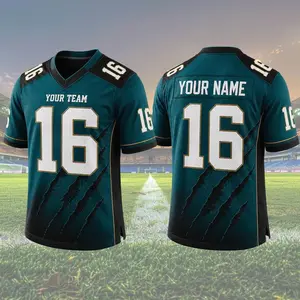 Jacksonville Style Jersey, Custom Teal Black Football Jersey, Personalized Name Number Shirt, Game Day Fan Jersey, Gift for Football Fans ZS5