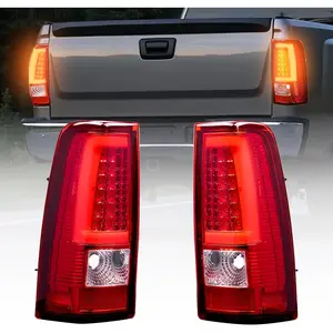 VEVOR Tail Light Assembly Compatible with 2003-2006 Chevy Silverado 1500 1500 HD 2500 2500 HD 3500, 2007-2007 Chevy Classic, 2PCS Driver & Passenger Side LED Taillight Brake Lamps with Bulbs, Red