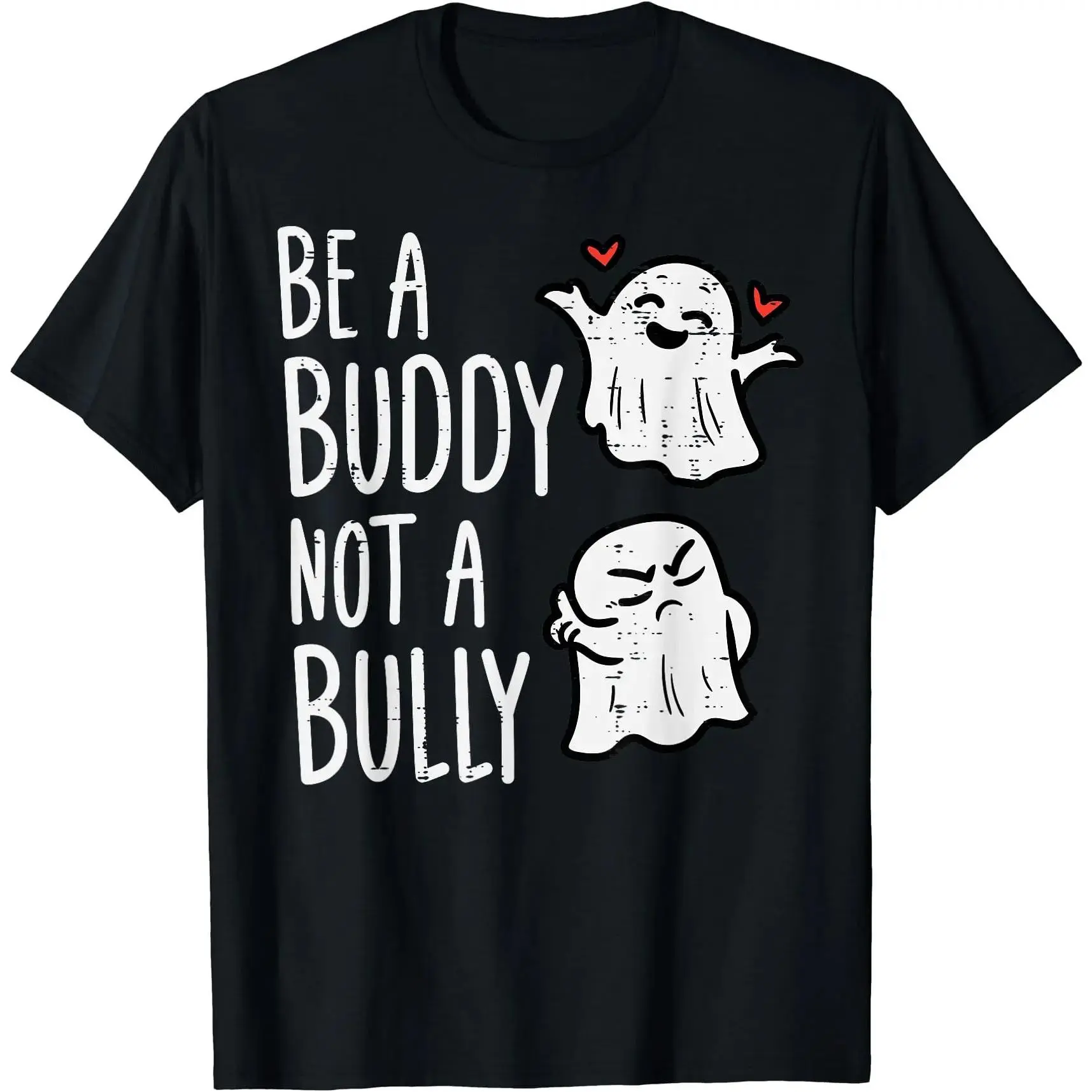 [100% cotton]Be A Buddy Not A Bully Ghosts Orange Anti Bullying Unity Day T-Shirt