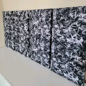 Narrow Smoke Sound Absorbing Acoustic Wall Panels - SET of 4