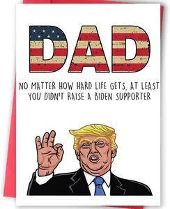 Funny Fathers Day Card for Dad, Humor Father's Day Card Gift from Wife Son Daughter, Birthday Greeting Card for Dad, Unique Daddy Cards