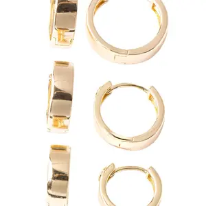 Chunky Gold Hoop Earrings 6mm Thick – Bold Huggie Hoops (14mm–18mm)