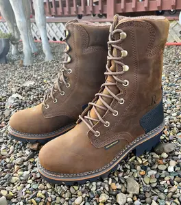 R. Watson Men’s 600G Insulated Waterproof 9” Lace Up Logger Work Boot RW1300W