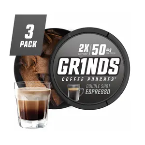 Grinds Coffee Pouches - Double Shot Espresso (3 Pack) Grinds Coffee Pouches - Double Shot Espresso (3 Pack)