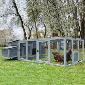 Aivituvin Large Hen House with Run for 4-6 Chickens-AIR45