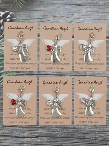 3pcs Cute Zinc Alloy Angel Keychains With Inspirational And Heartwarming Pocket Hug Cards, Perfect Gifts For Family, Friends And Travel Enthusiasts, Can Be Used As Keychain Accessories, Backpack Accessories, Birthday Gifts, Warm Gifts