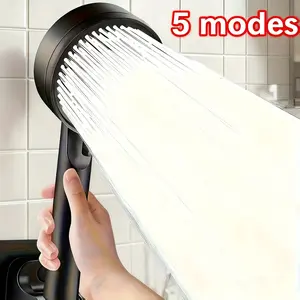 High Pressure Shower Head with 5 Spray Modes, Durable Plastic Rainfall System, Easy Installation for Bathtub, Enhance Your Shower Experience