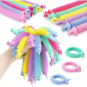 Random Color Luminescent Caterpillar Fidget Sensory Toys, 3 Counts Funny Anxiety Relief, Stress Relief Fidgeting and Sensory Stimulation Toys Kits for Kids & Adults