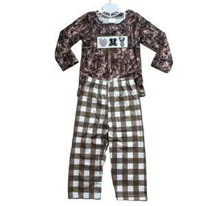 Kids Boy Camo Pants Set Deer Turkey Boots Set Camo Hunting Outfit