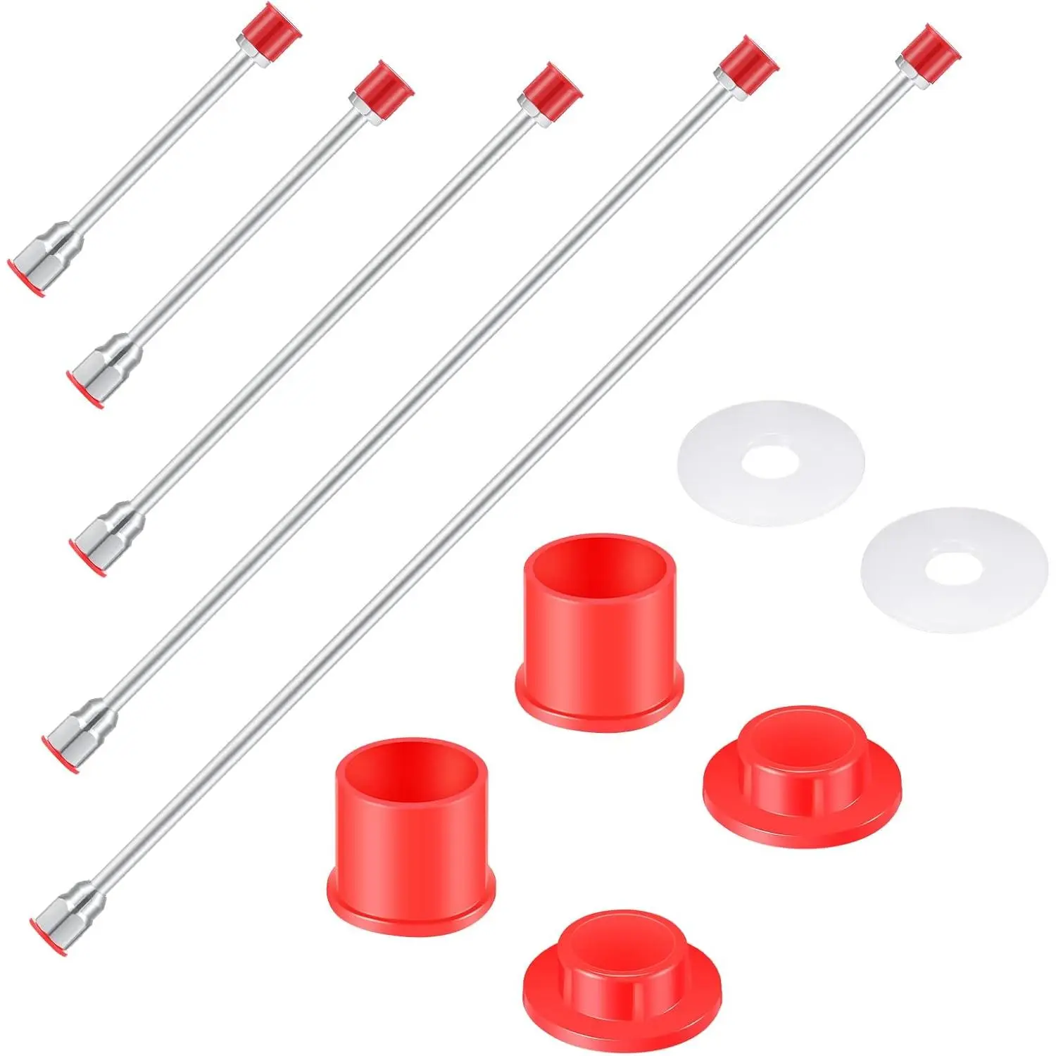 5-Piece Airless Paint Sprayer Tip Extension Pole with Red Guard, Paint Sprayer Tool for Airless Painting Spray Guns