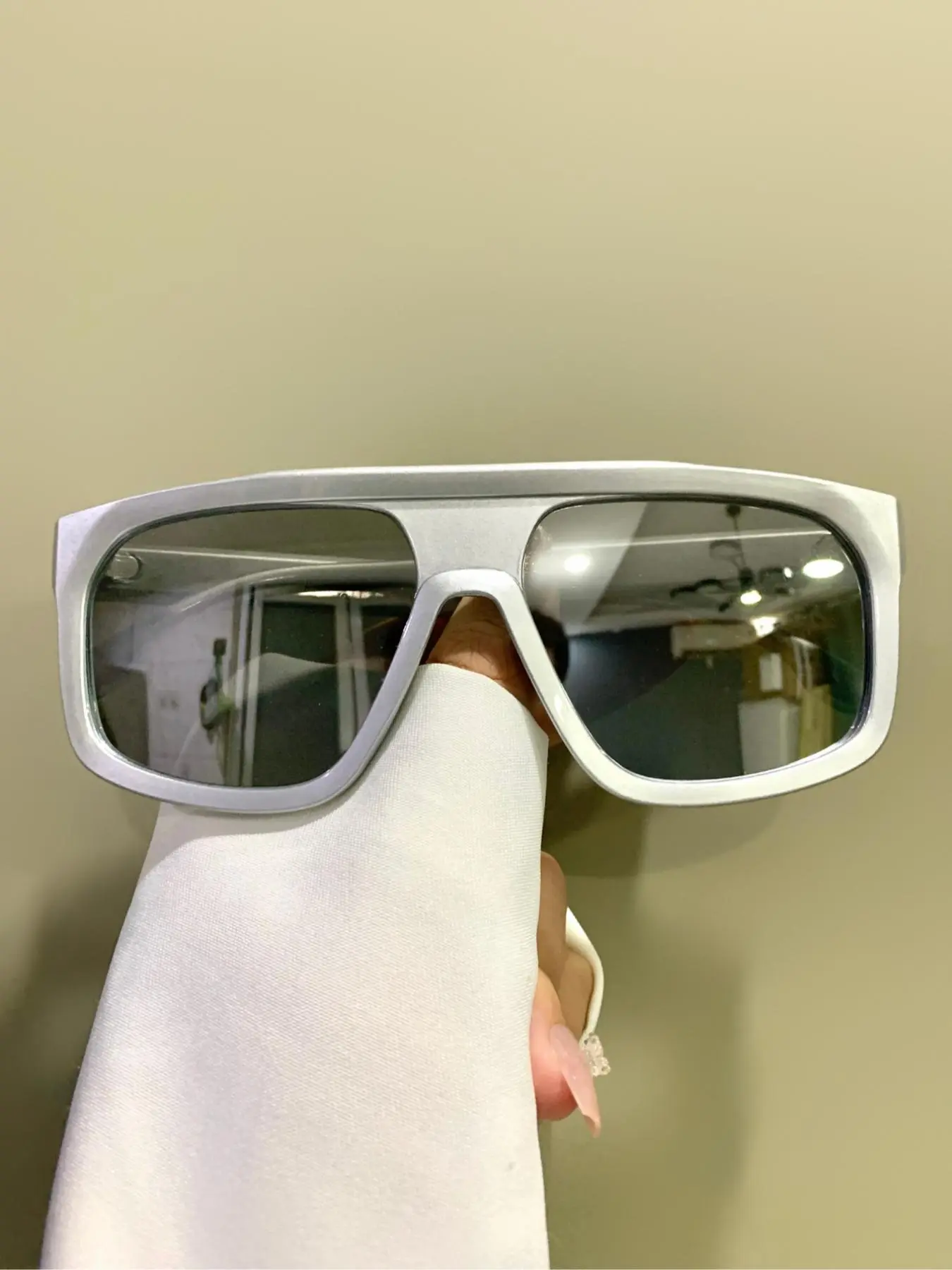 Unisex Simple Style Plain Color Sunglasses, Trendy Casual Sunglasses for Everyday Use, Fashion Accessories for Outdoor Activities, Trendy Vintage Sunglasses