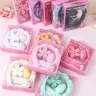 5 Pcs Girls Soft Makeup Sponge & Spa Headband & Wristbands with Large Vibrant Floral Hair Claw Clip, Fashion Accessories Hair Accessories Gift Set with Delicate Box, Luxurious Feel, Suitable for Party & Daily Use