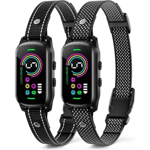 2 Pack Rechargeable Dog Bark Collar for Large Medium Small Dogs, Smart Anti Barking Training Collar with Beep Vibration 5 Sensitivity, Dog Bark Deterrent Device
