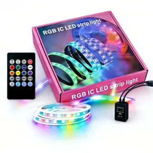 Bedroom LED Light Strip 32.8ft Music Sync Color Changing, Remote Control & APP Control, Adjustable RGB Lights for Home Party Room Decor