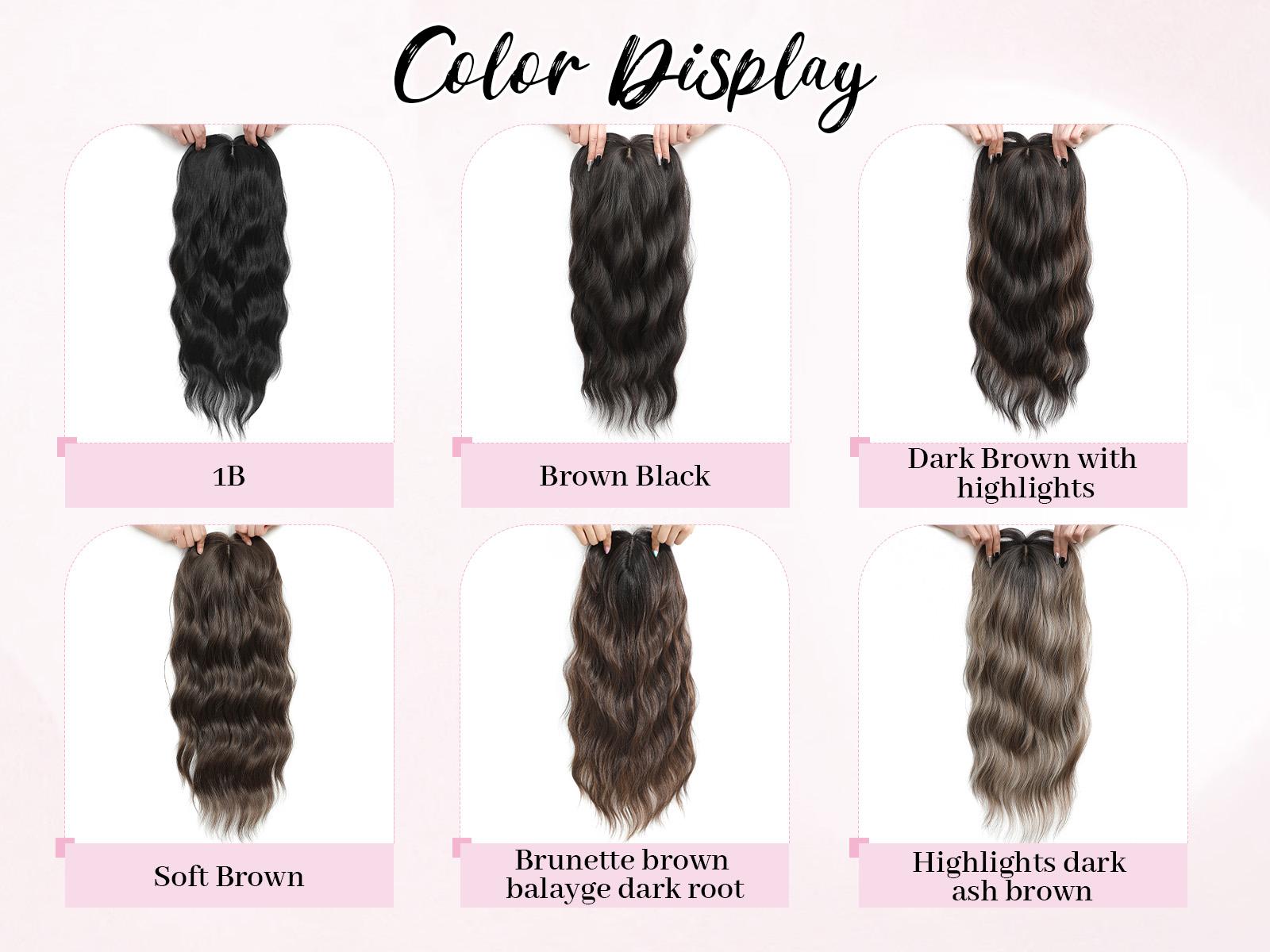 PANEWAY 20 Inch Wavy Synthetic Hair Topper with Bangs – Lightweight Clip-In for Thinning Hair, Natural Volume & Daily Confidence Boost (100% Premium Kanekalon) PANEWAY 20 Inch Wavy Synthetic Hair Topper with Bangs – Lightweight Clip-In for Thinning Hair, Natural Volume & Daily Confidence Boost (100% Premium Kanekalon)