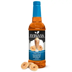 Syruvia Sugar-Free Glazed Donut Coffee Syrup, 25.4 fl oz – Premium 0-Calorie Flavoring, Kosher and Gluten-Free. Ideal for Drinks, Shakes & Desserts