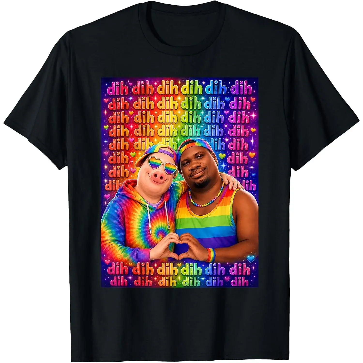 John Pork Dequavious Pork Dih Gay Pride Month Brainrot Meme T-Shirt Women Men Unisex Cotton Clothing Streetwear