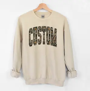 Custom Real Tree Camo Letters Sweatshirt or T-Shirt, DTG Printed