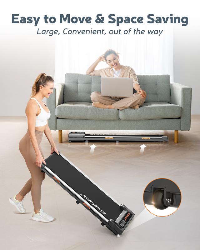 Walking Pad, Under Desk Treadmill for Home Office, 2 in 1 Portable Walking Treadmill with Remote Control, Walking Jogging Machine in LED Display