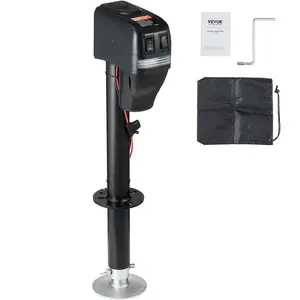 Trailer Jack, Electric Power Tongue Jack Weight Capacity 4000 lbs, 9.84"-33.85" Electric Tongue Jack with Waterproof Cover for Lifting RV Trailer, Horse Trailer, Utility Trailer, Yacht Trailer Tow