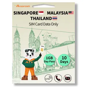 SIM Card for Singapore, Malaysia, Thailand – Prepaid Data Plans | 1GB or 2GB Daily Data | 1-10 Days | High-Speed Internet | Ideal for Travelers