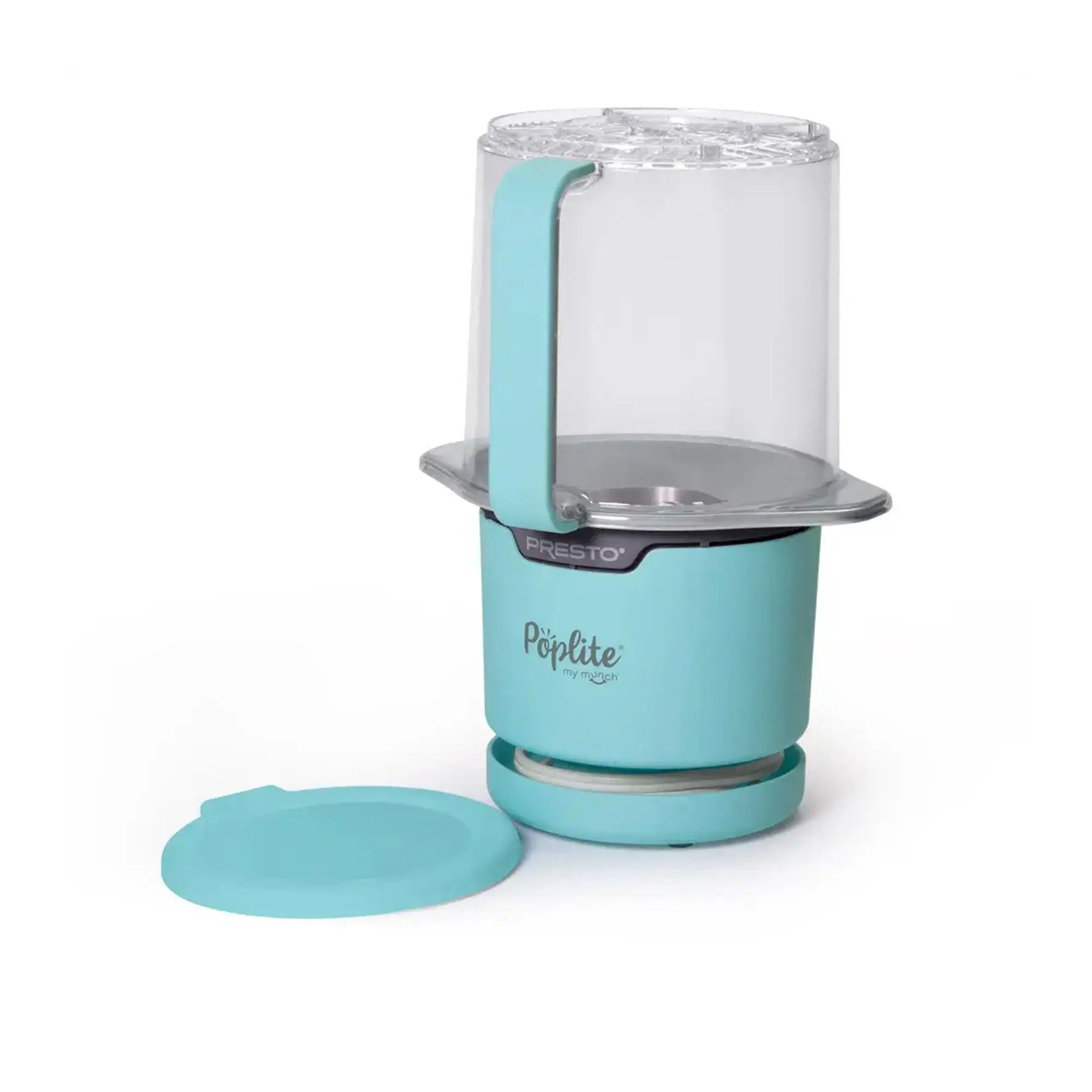 Presto PopLite Hot Air Corn Popper, Natural Quick Popcorn Maker, 8 Cups, Aqua