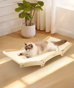 Famifit Cat Scratcher Bed & Scratching Board - 34"/28" Jumbo Sisal Pad, Natural Wood Base, Eco-Safe 2-in-1 Cat Furniture, Anti-Tip Design, Easy Assembly for Indoor Cats