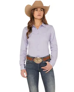 Ariat Women's Women'S Boot Barn Solid Kirby Long Sleeve Button-Down Stretch - 10063170