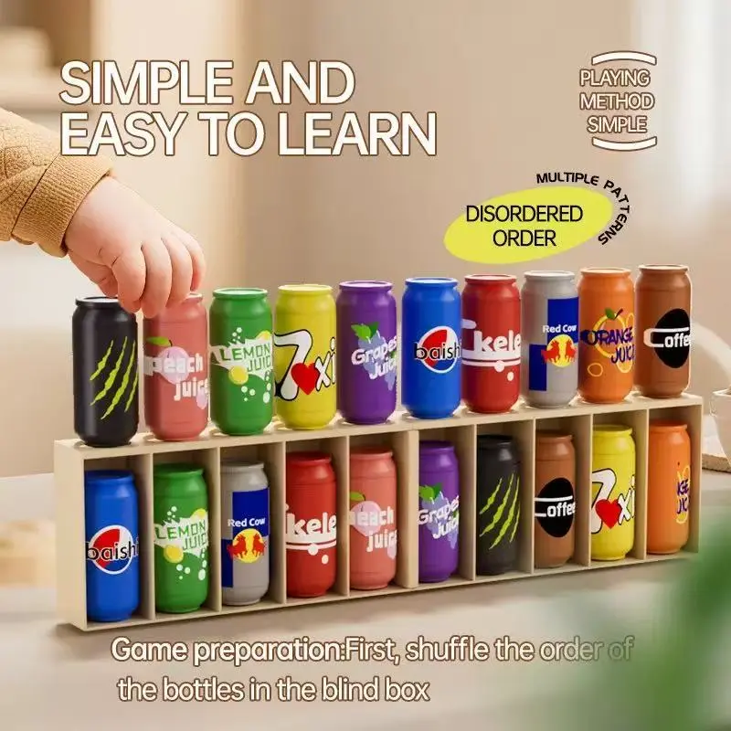 Fun Guess Bottle Pairing Game Set, Two-Person Strategy Board Game, Parent-Child Interaction, Logic Thinking Training, Drink Bottle Match-Up, Drinking Game Kit, Drinking Board Games