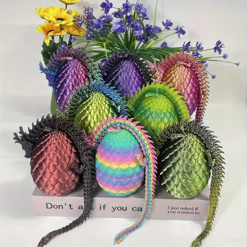 5pcs 3D Printed Dragon Egg Set with Chinese Dragons Inside - Vibrant Multicolor Eggshells, Party Gatherings, 3d printed fidget toys,Printed Easter Eggs Filler Set，Easter egg gifts，Home Goods - Festive & Party Supplies - Party Gifts - Party Concessions sum