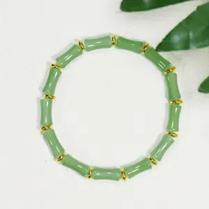 Women Adjustable Evil Eye Bamboo Knot Bracelet, Chinese Style Lucky Beaded Crystal Charm Jewelry, Feng Shui Protection Bracelet, Daily Wear Fashion Accessory, Lunar New Year Gift for Women summerwins