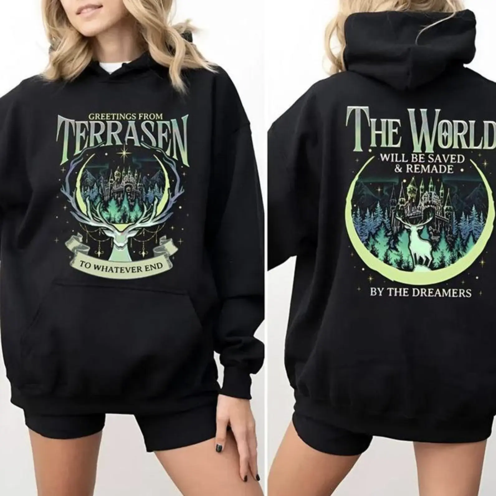 Throne Of Glass Hoodie - Sweatshirt - TShirt, Sjm Terrasen Sweatshirt, Fantasy Bookish Hoodie, Book Lover Shirt, The World Will Be Saved By The Dreamers Quote, Dark Academia Reader Outfit