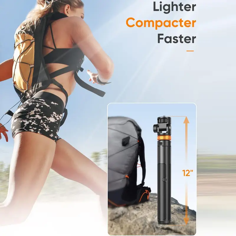 61" Phone Tripod for iPhone/Android & Selfie Stick with Remote, Upgraded Stand, Compatible with iPhone 16/15/14/13, Travel-Friendly & Stable 3