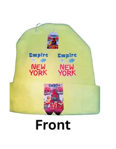 Empire New York Peek-A-Boo Beanie NYFW Collection Cotton Material Trendy Winter Hat