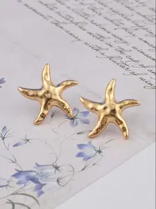Starfish Design Ear Studs for Girls, Fashionable Women's Jewelry for Everyday Wear, Stylish Birthday Gift Accessories