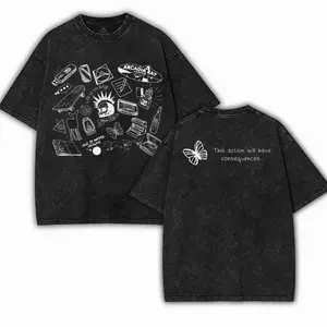 Life is Strange T-shirt 2 Sided heavy cotton top Fabric unisex graphic tees game Menswear Womenswear Vintage Retro Gaming Black streetwear Style X