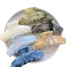 6-Piece Set Colorful Ink Wash Pattern Large Shark Clips, Retro Style Acrylic Hair Claw Clips Pack for Women's Half-Up Hairstyles, Ideal for Home, Shopping and Daily Leisure Use Hairclips