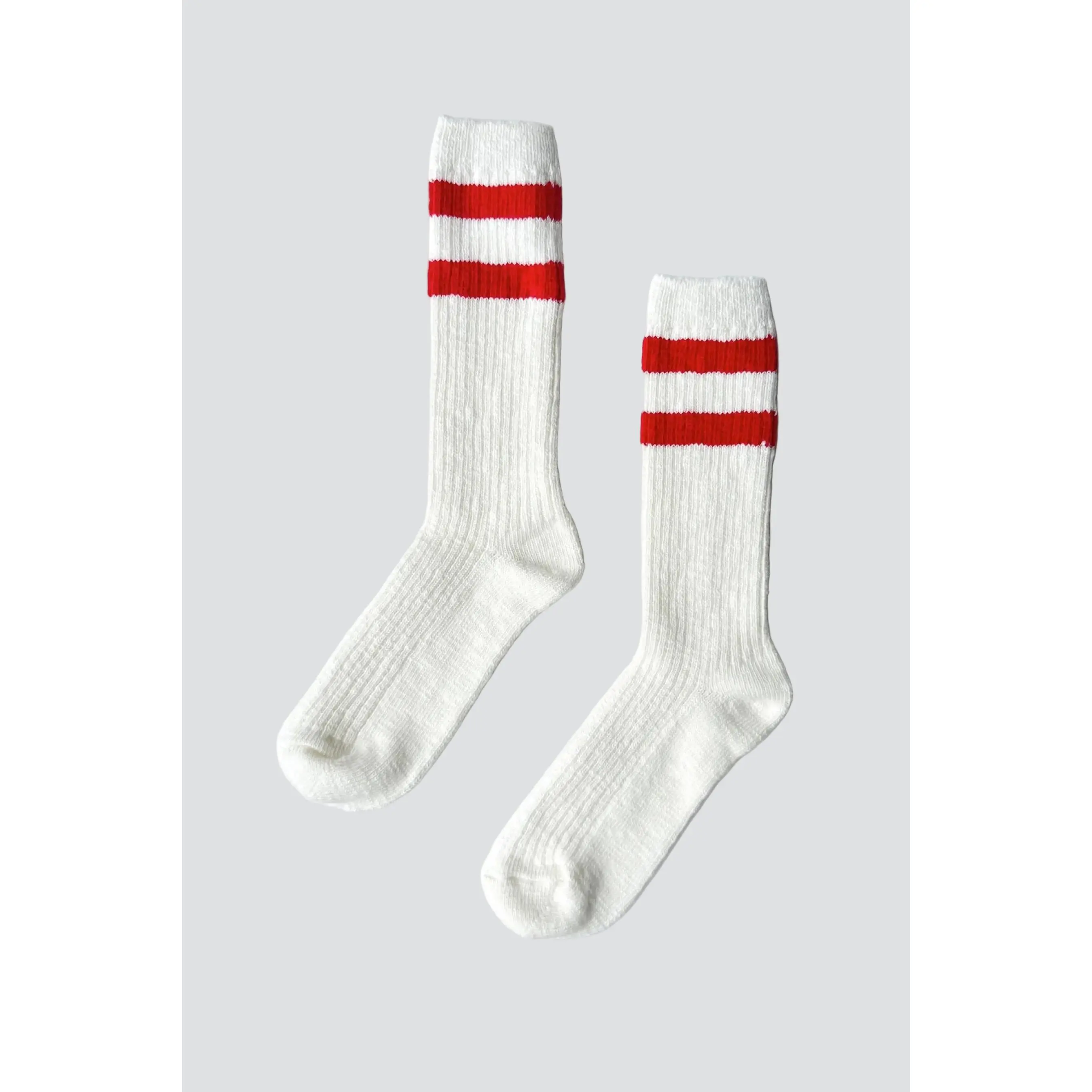 Red Varisty Cottage Socks