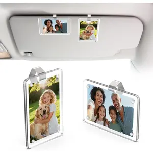 2 count  Visor Picture Holder for Family   Photo Frame Clip Personalized Decor Cute  Interior Accessories