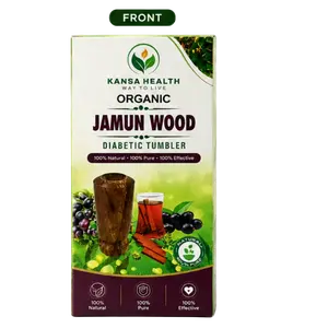 Jamun Wood Diabetic Tumbler – Natural Ayurvedic Wooden Water Cup for Daily Wellness & Healthy Hydration - By Kansa Health