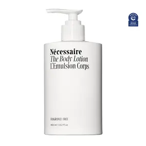 Nécessaire The Body Lotion with Pump. Fragrance-Free. Multi-Peptide Firming Lotion to Moisturize, Firm, Strengthen. 2.5% Niacinamide, Vitamin C/E + Omega 6/9. 450ml / 15.2 fl oz