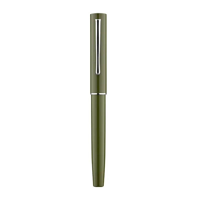 Hongdian C2 Explorer Fountain Pen, Fine Soft Nib, Classic Design, with Ink Sac & Metal Pen Case Set